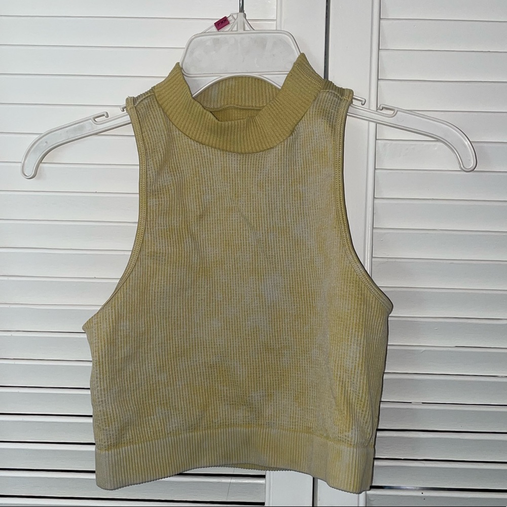 High neck cropped tank top